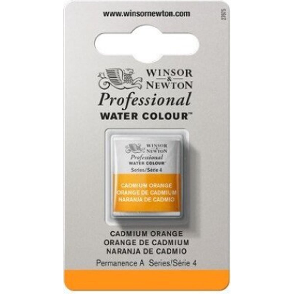 Winsor & Newton - Akvarelfarve 1/2 Pan - Cadmium Orange