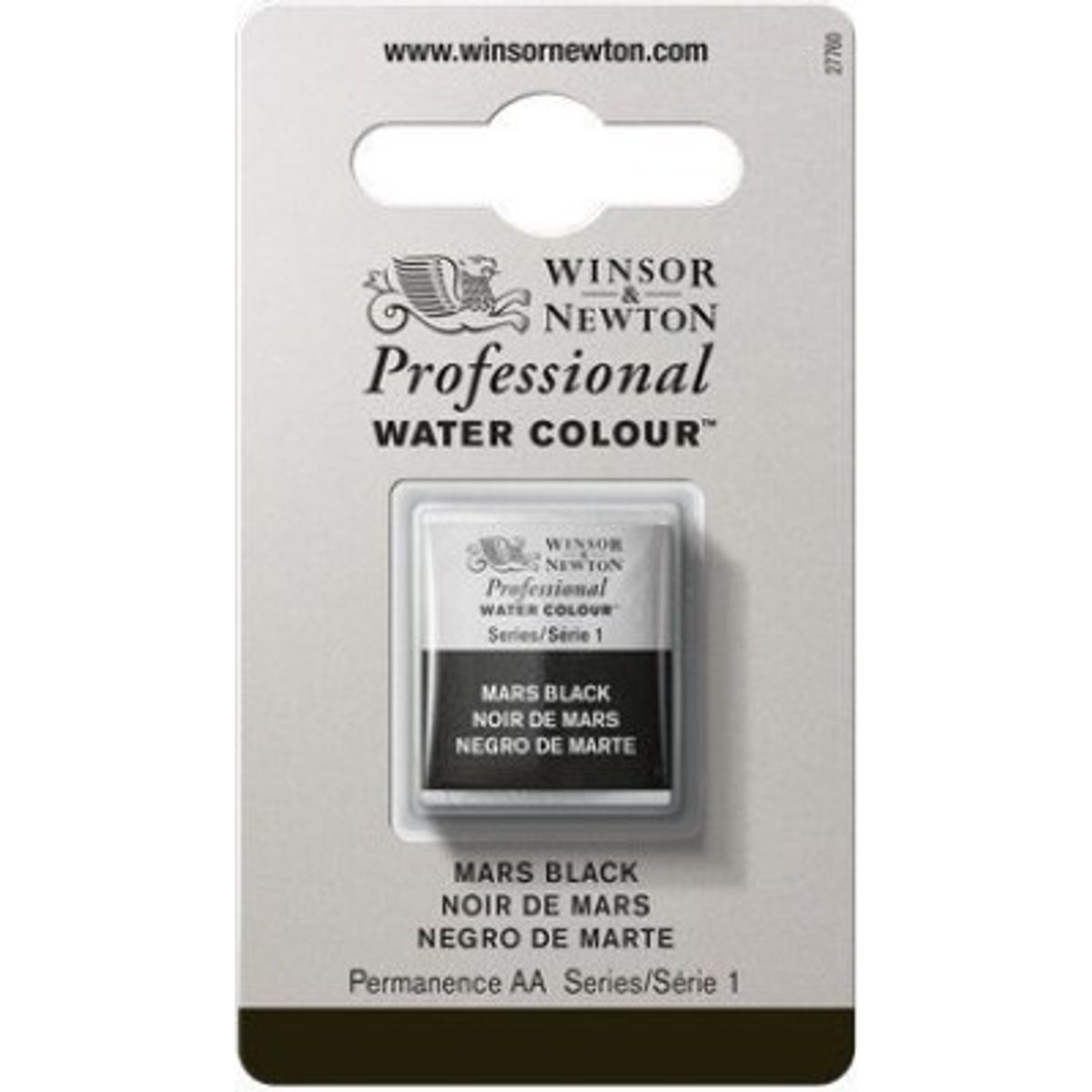 Winsor & Newton - Akvarelfarve 1/2 Blok - Mars Black