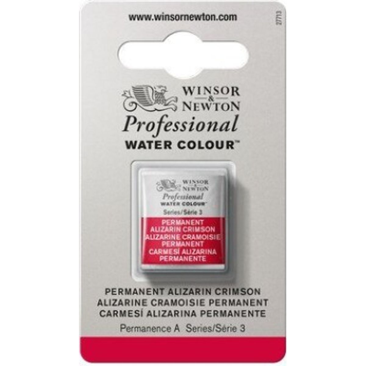 Winsor & Newton - Akvarelfarve 1/2 Pan - Permanent Alizarin Crimson