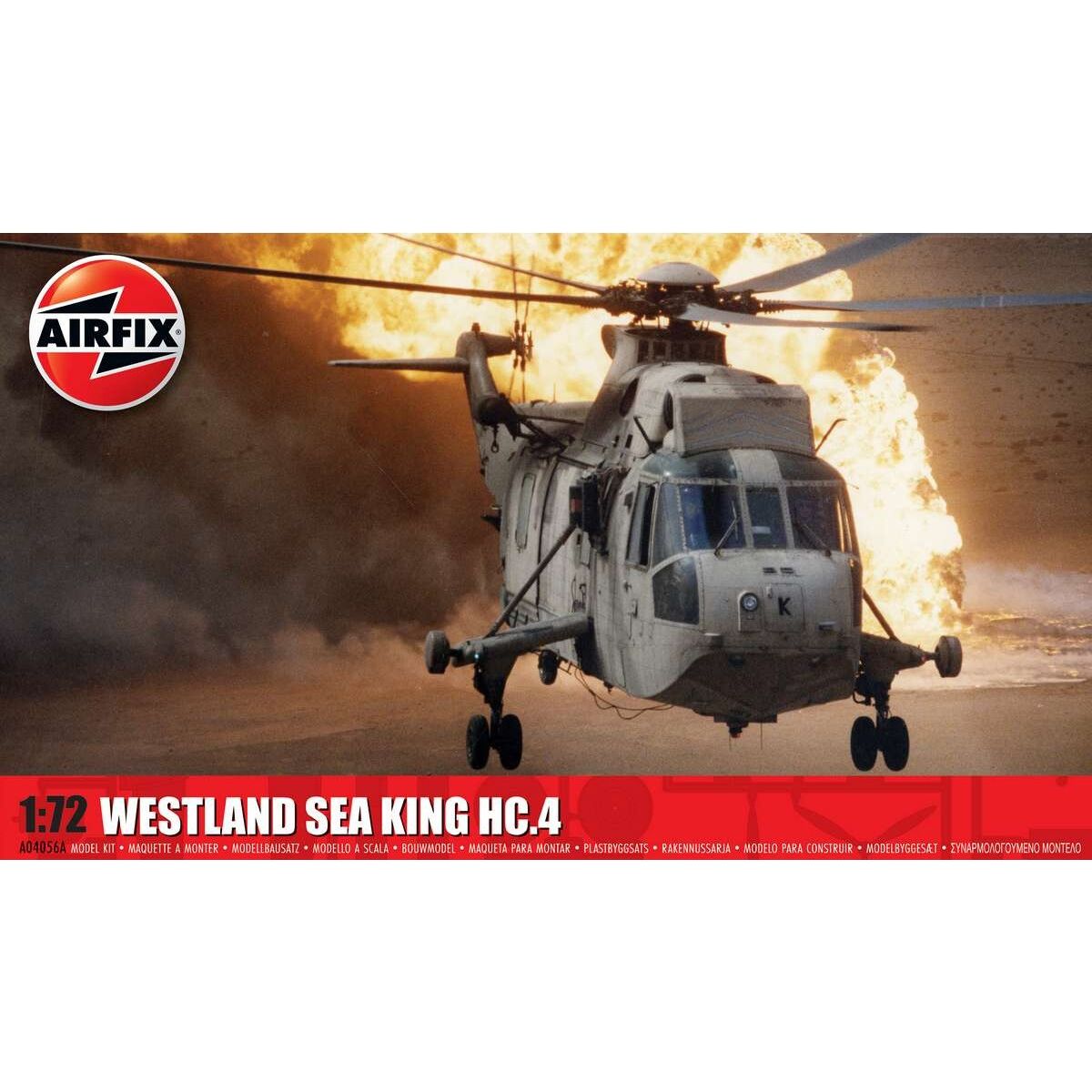 Airfix - Westland Sea King Hc.4 Helikopter Byggesæt - 1:72 - A04056a