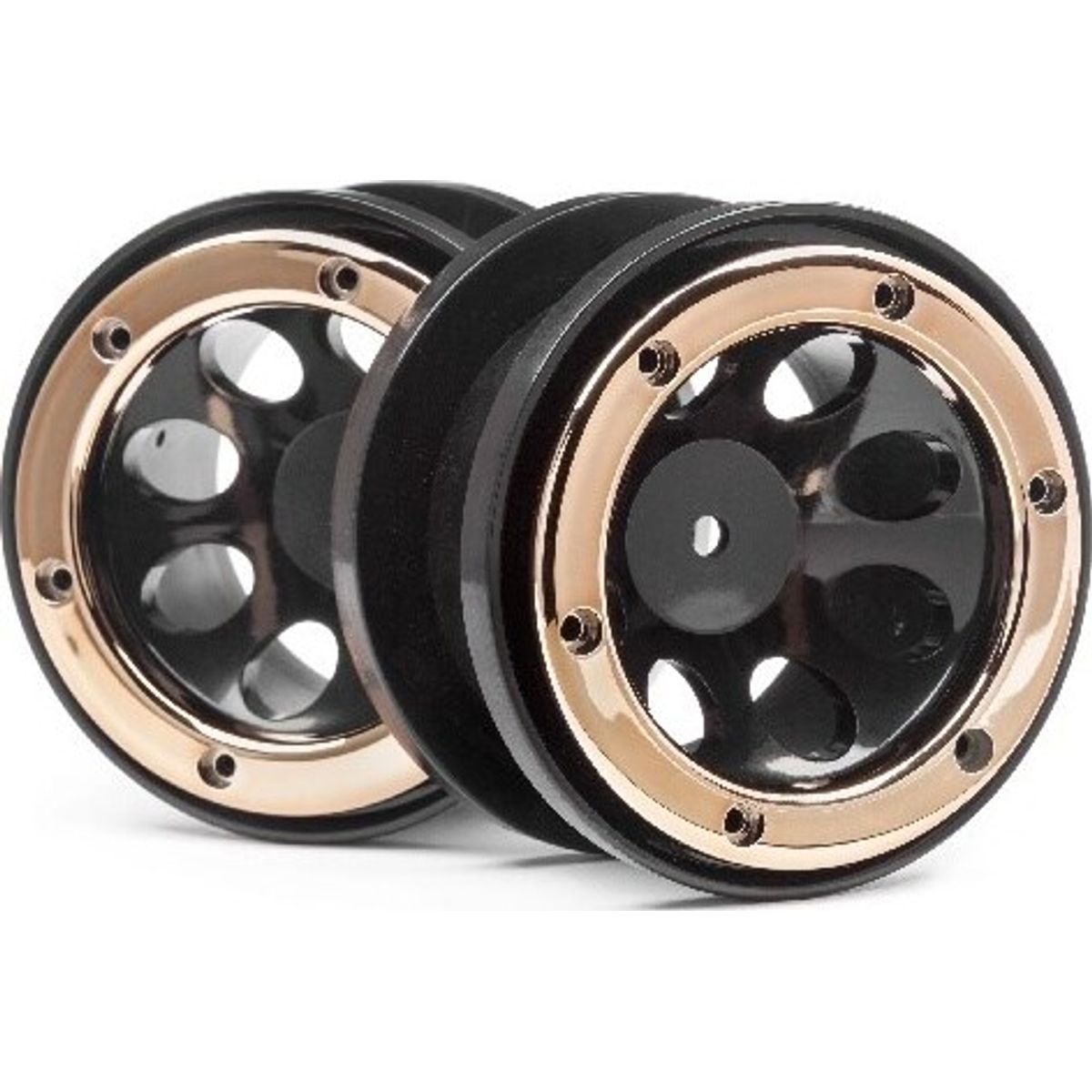 Wheels W/gold Beadlocks (2pcs) - Mv25065 - Maverick Rc