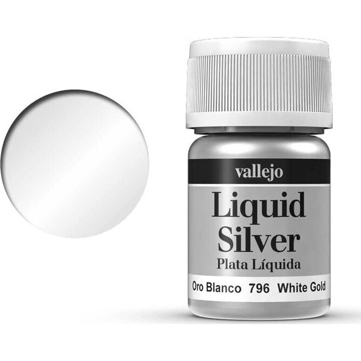 Vallejo - Liquid Silver Metallic - White Gold 35 Ml