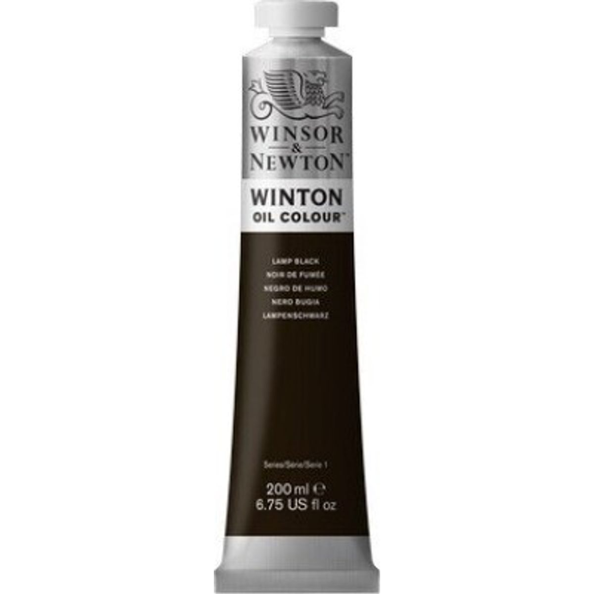 Winsor & Newton - Oliemaling - Winton - Lamp Black 200 Ml