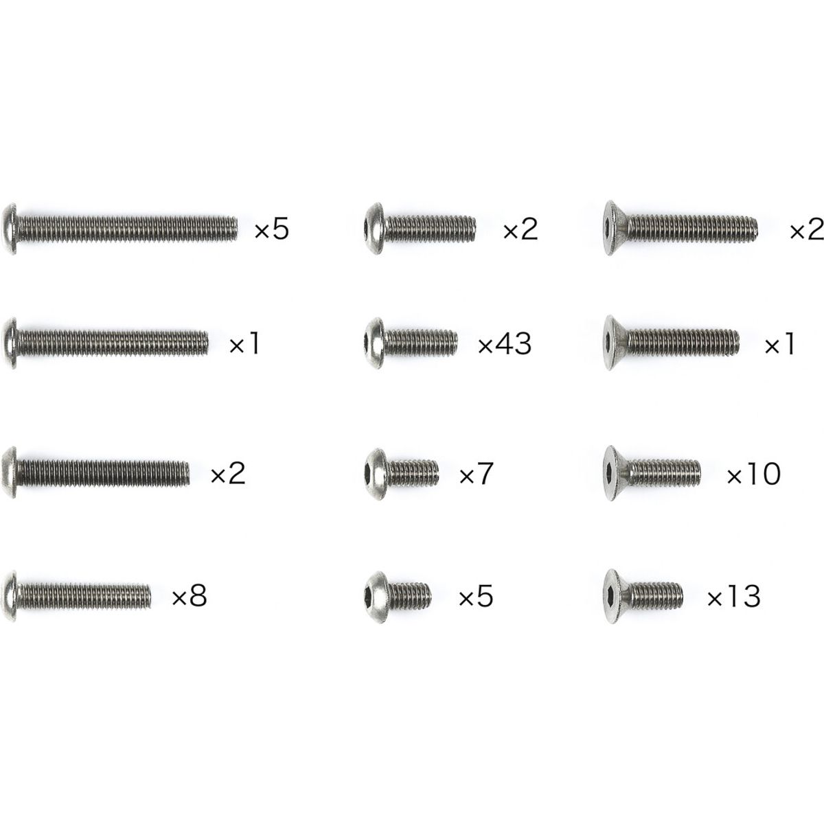 Xm-01 Titanium Screw Set - 47509 - Tamiya