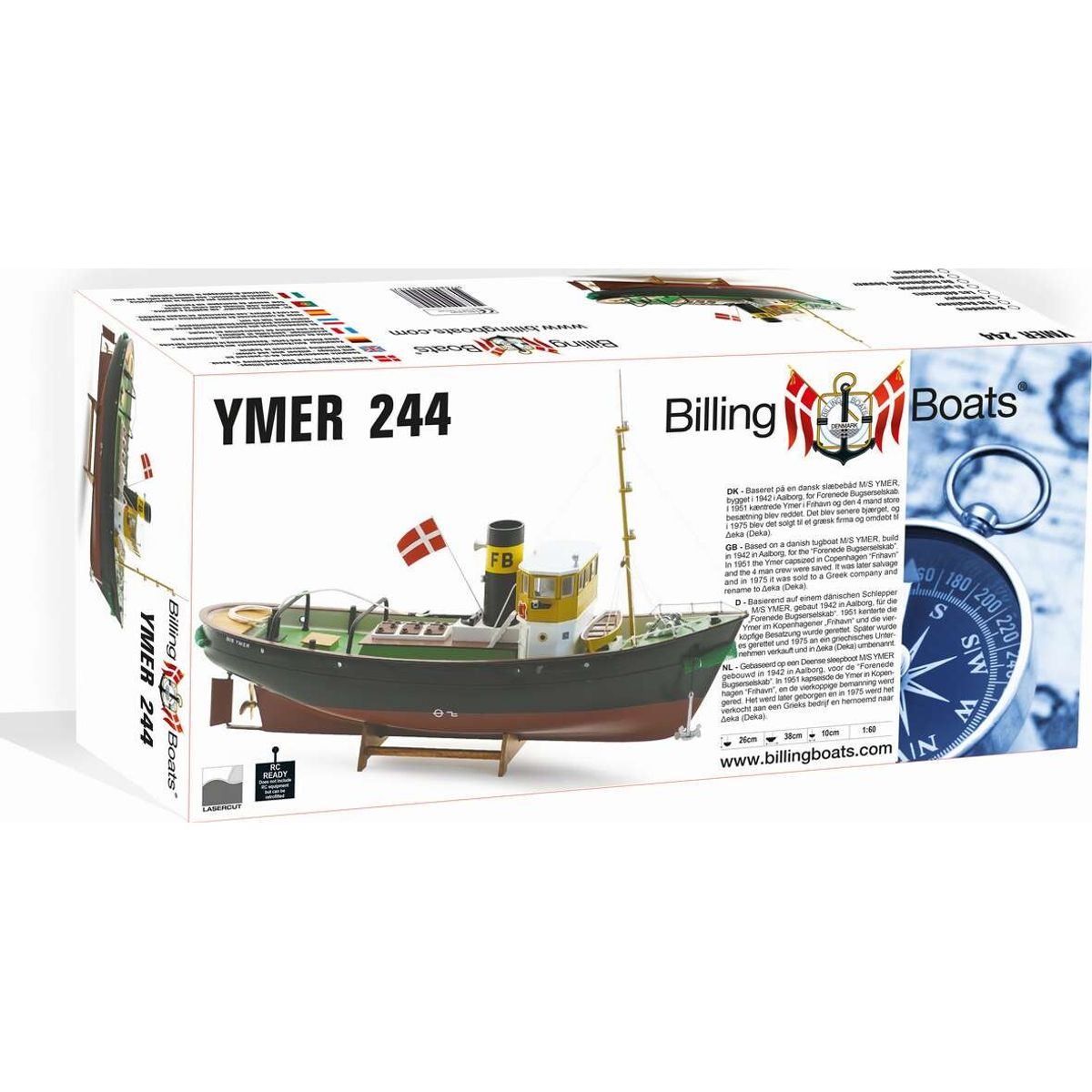 Billing Boats - Ymer 244 Model Skib Byggesæt - 1:60 - Bb244