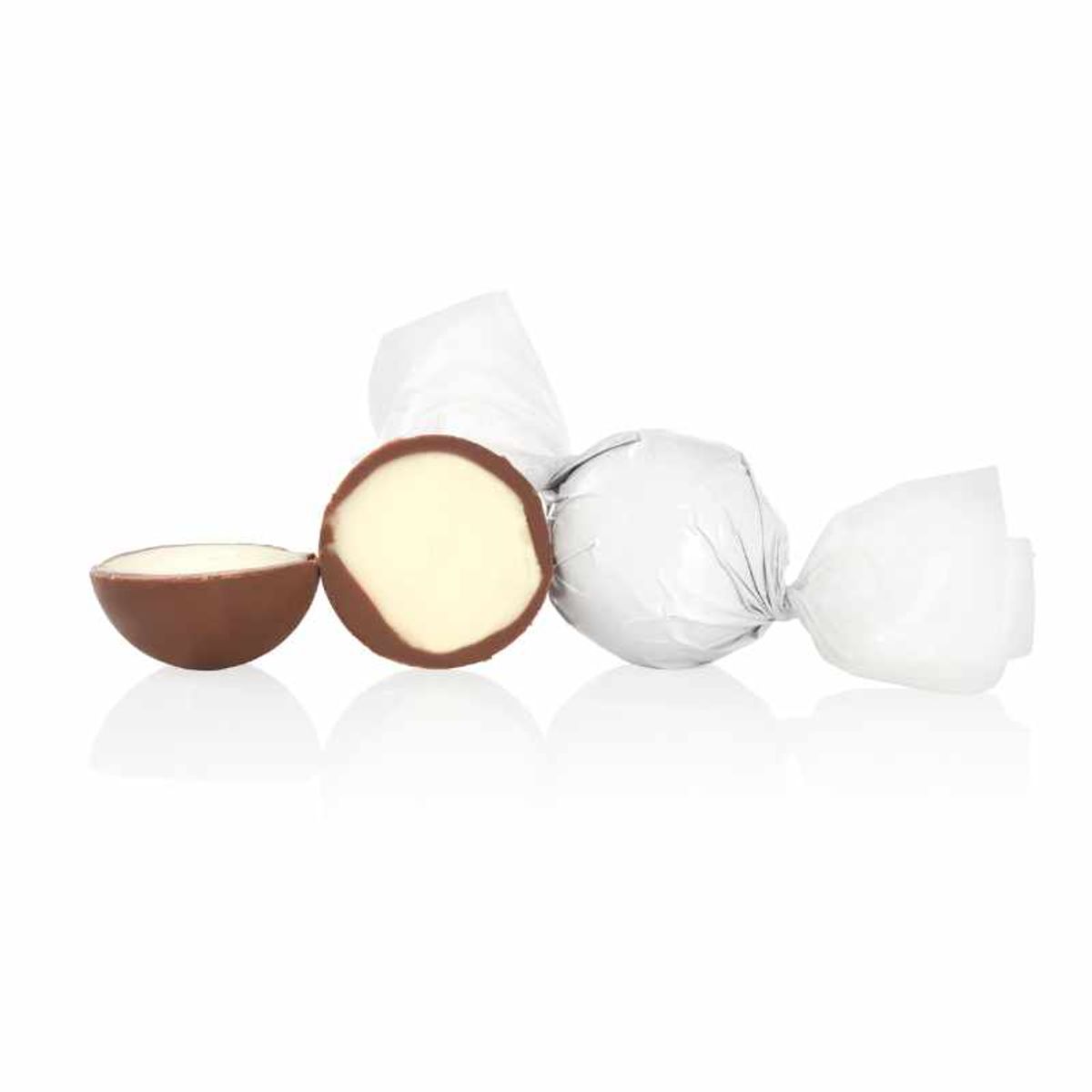 Fyldte chokoladekugler m/ kokos - Hvid - 1 kg