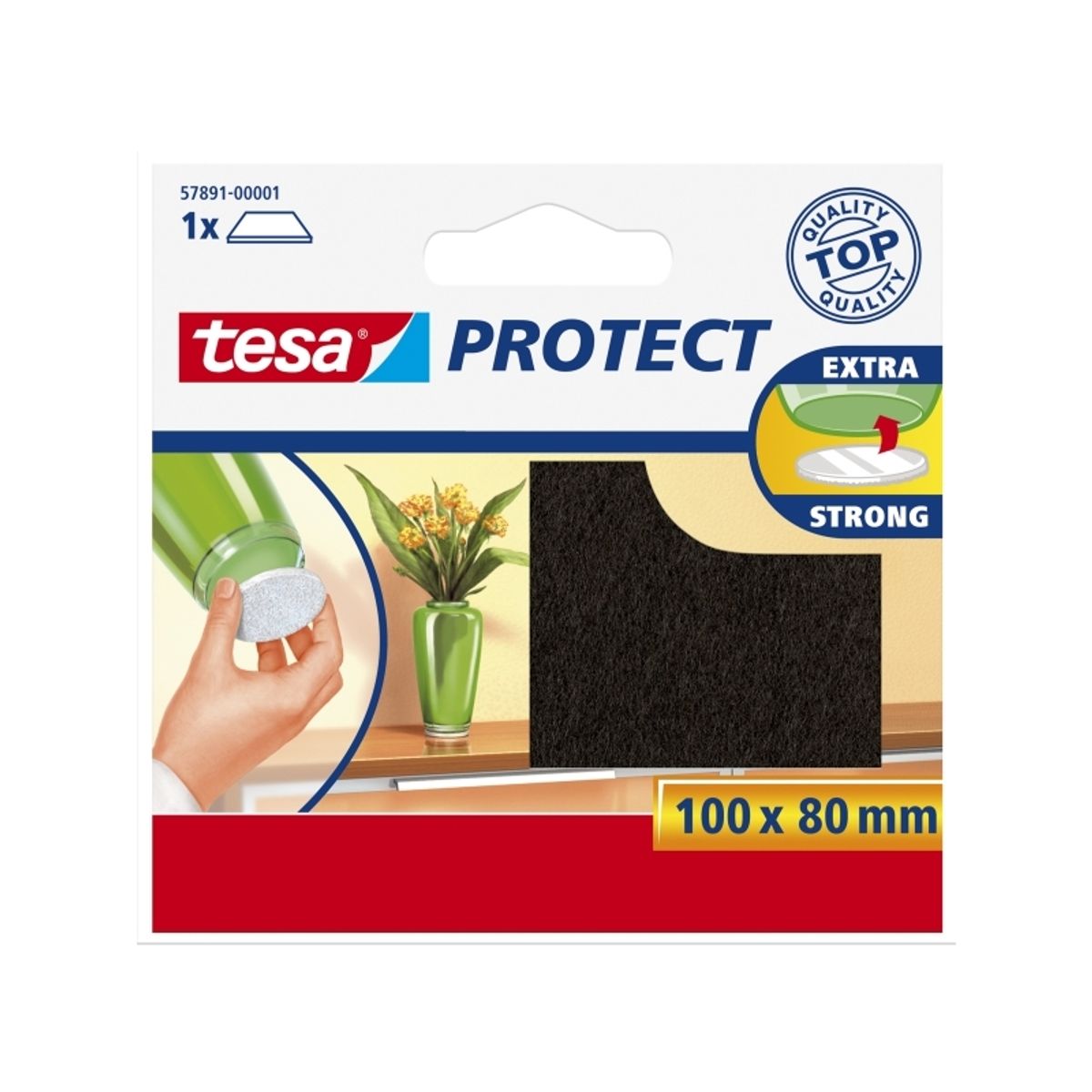 Tesa Protect - Brun - Rektangulær - 100 Mm - 80 Mm - 1 Stk