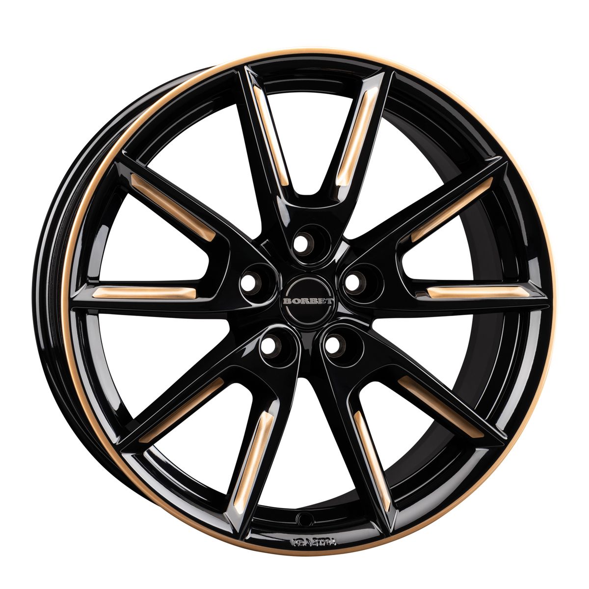 Borbet lx19 black glossy gold spoke rim black glossy gold spoke rim