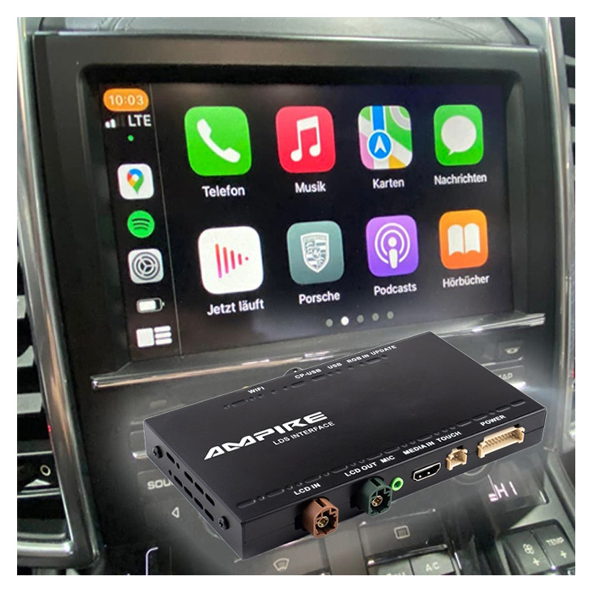 CarPlay Adapter PCM4.0 Porsche 718, 911, Cayenne m.fl