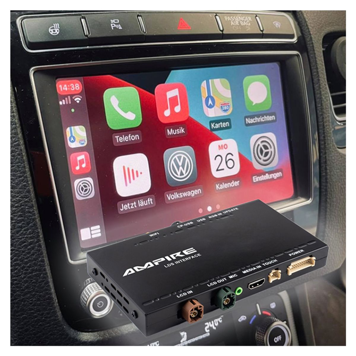 CarPlay Adapter VW Arteon, Golf 7, Passat, Polo m.fl