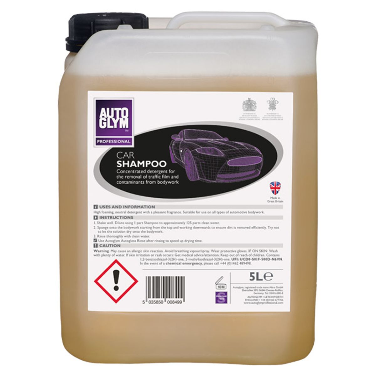 Autoglym Carshampoo No.14 5L Shampoo uden voks