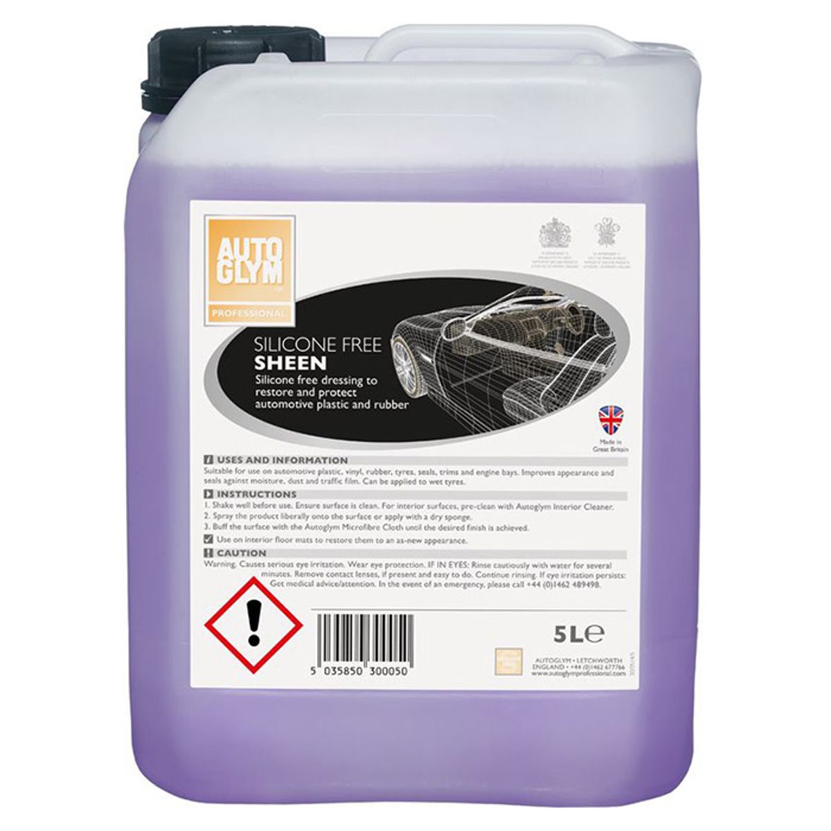 Autoglym Silicone Free Sheen 5L Silikonefri vinylmakeup