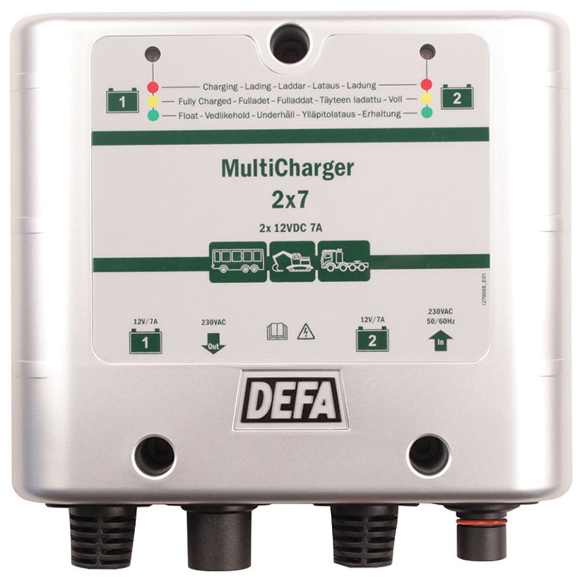 DEFA multicharger 12v 2x7a schuko