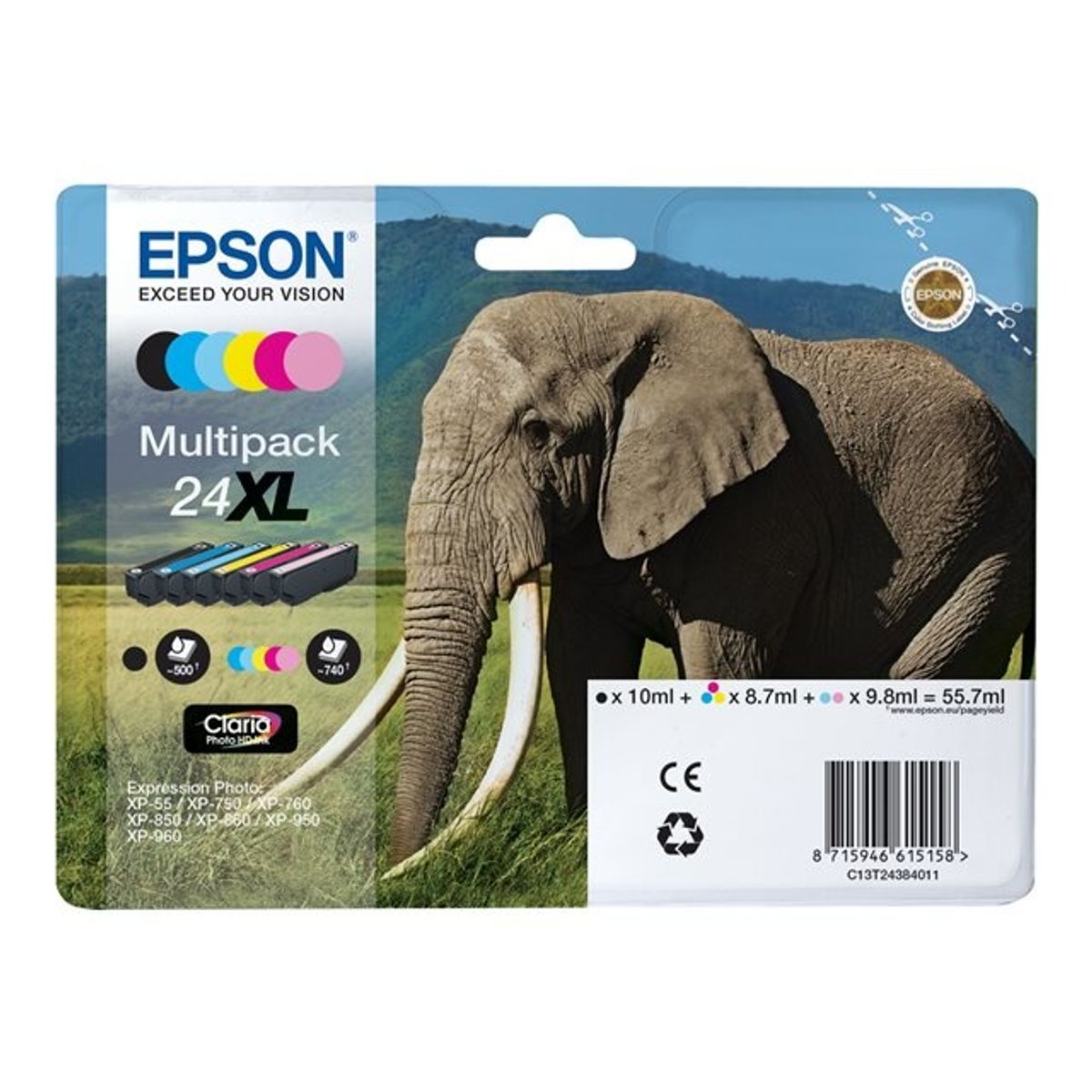 Epson 24XL multipack 6 stk. blækpatroner