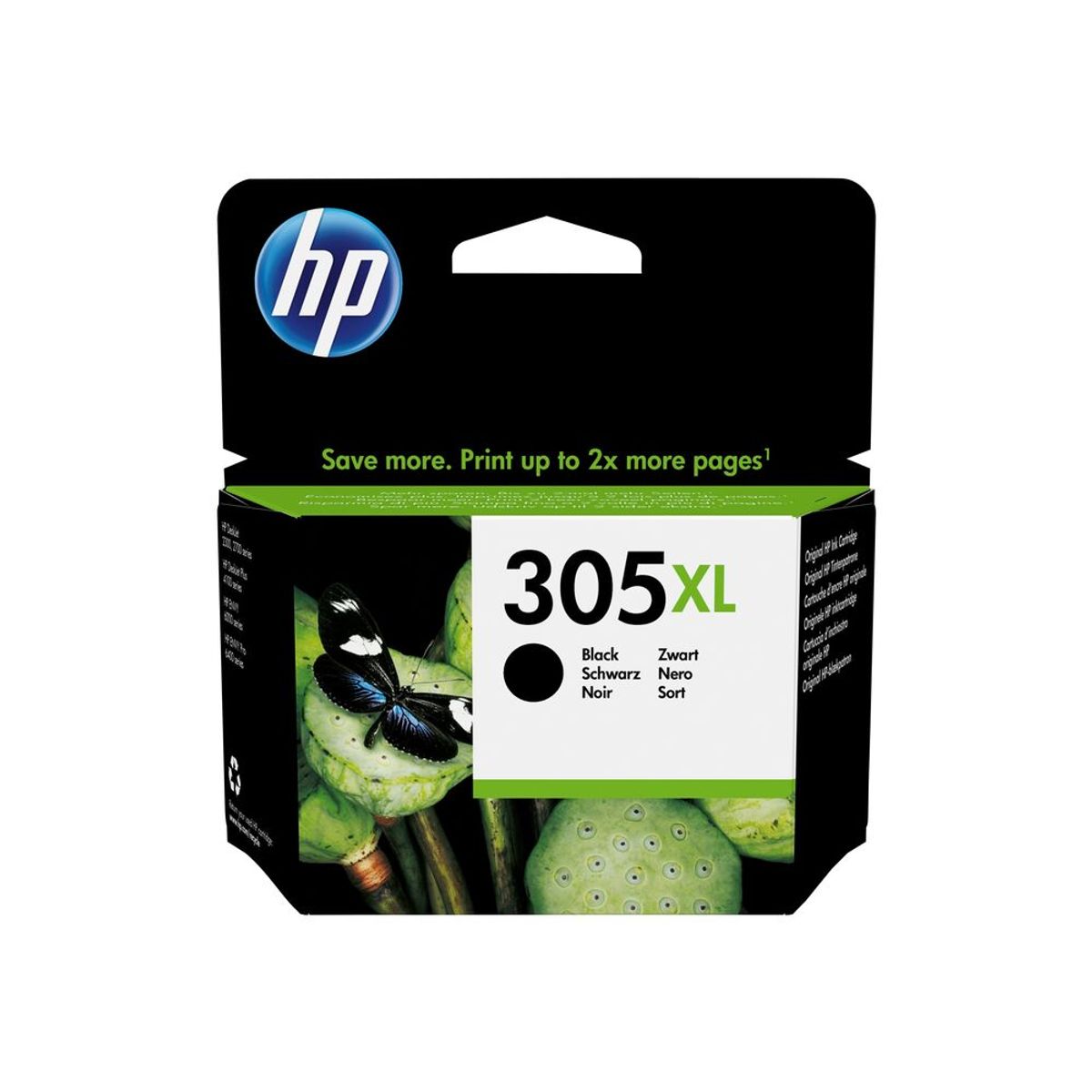 HP 305XL sort blækpatron 3YM62AE original