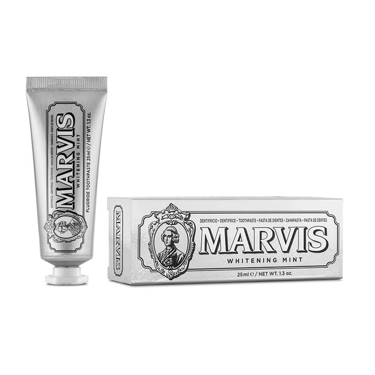 Marvis Tandpasta - Whitening Mint - 25 ml. (Rejsestørrelse)