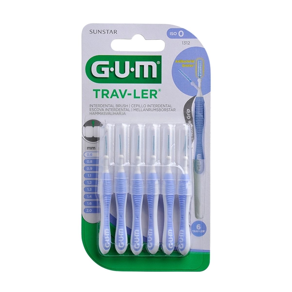 GUM Trav-ler mellemrumsbørster 0,6 mm