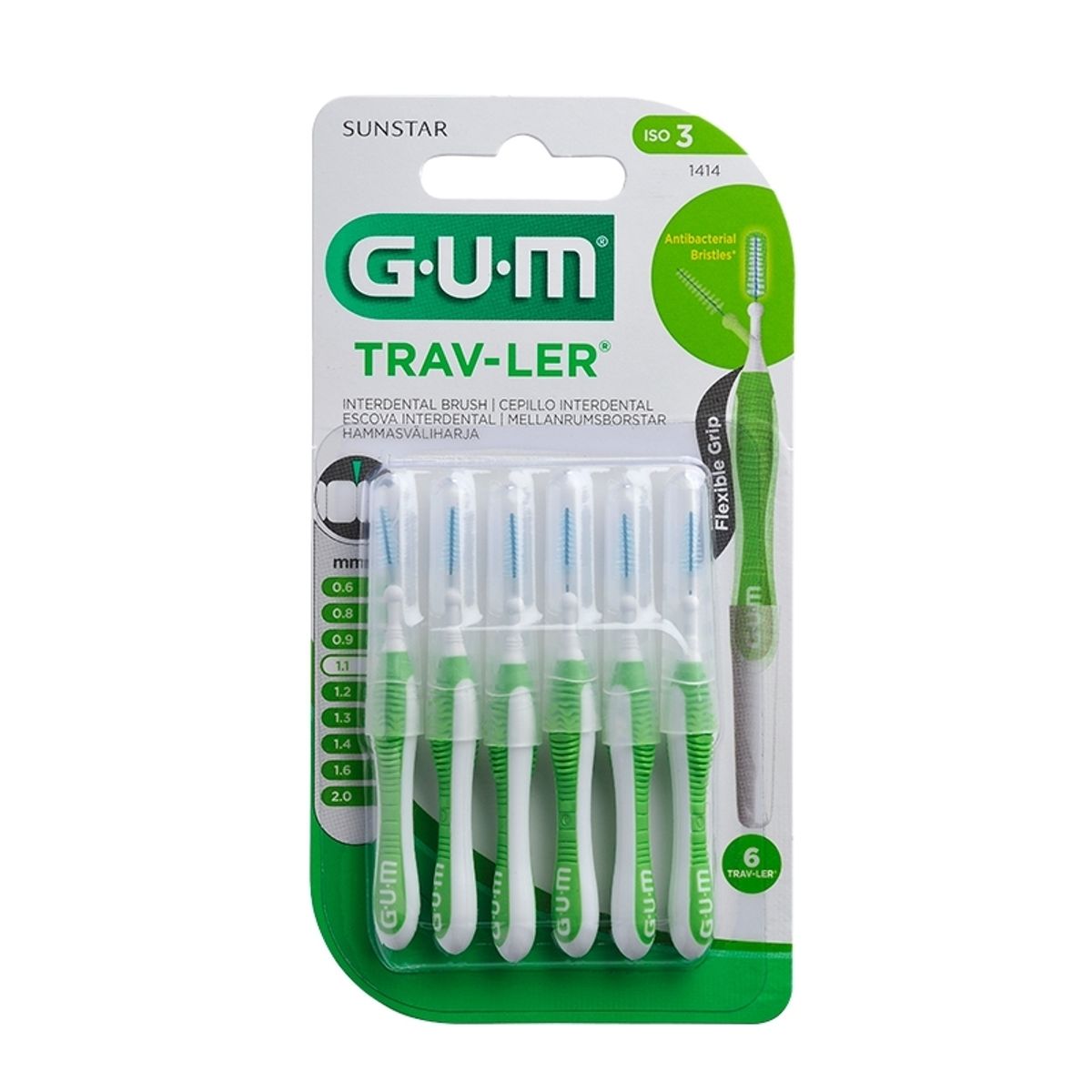 GUM Trav-ler mellemrumsbørster 1,1 mm