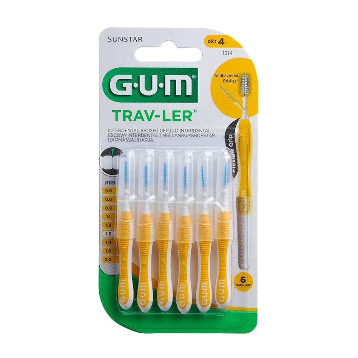 GUM Trav-ler mellemrumsbørster 1,3 mm