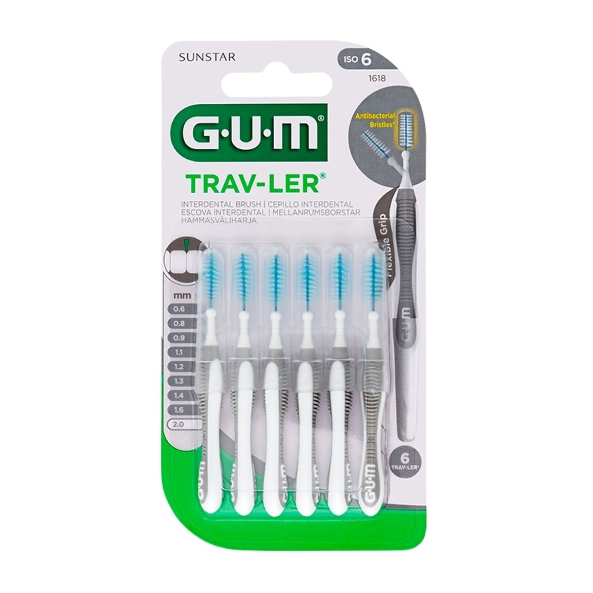 GUM Trav-ler mellemrumsbørster 2,0 mm