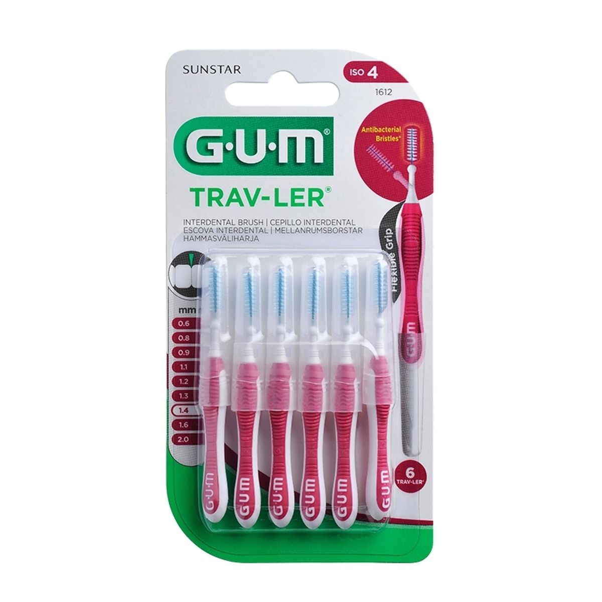 GUM Trav-ler mellemrumsbørster 1,4 mm