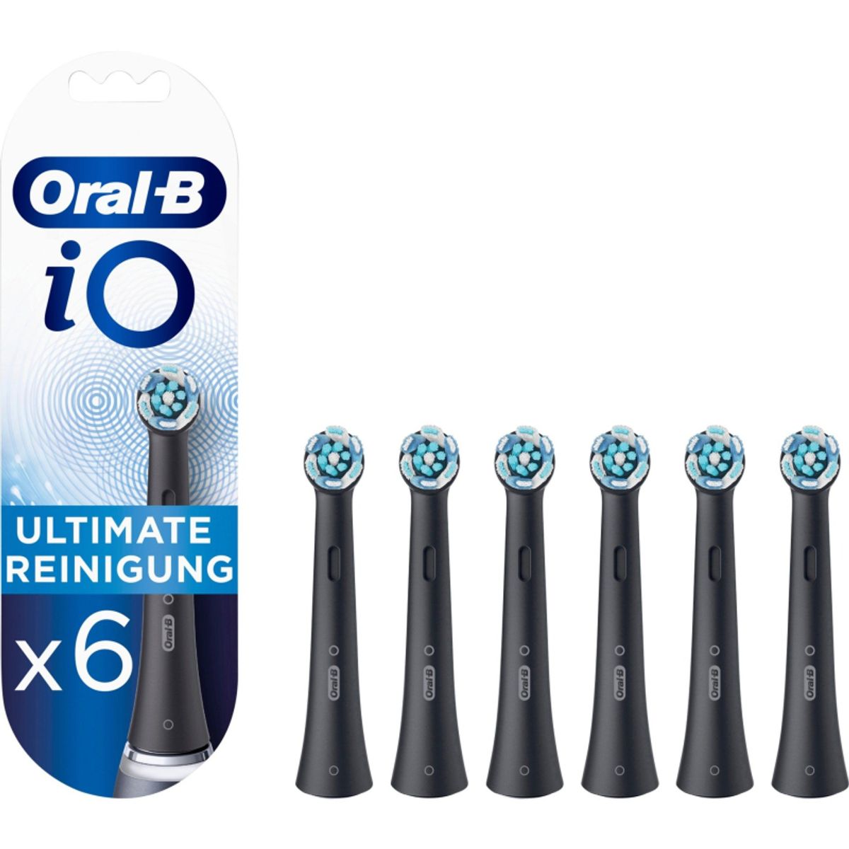 Oral-B iO Ultimate Clean tandbørstehoved - sort - 6-pack