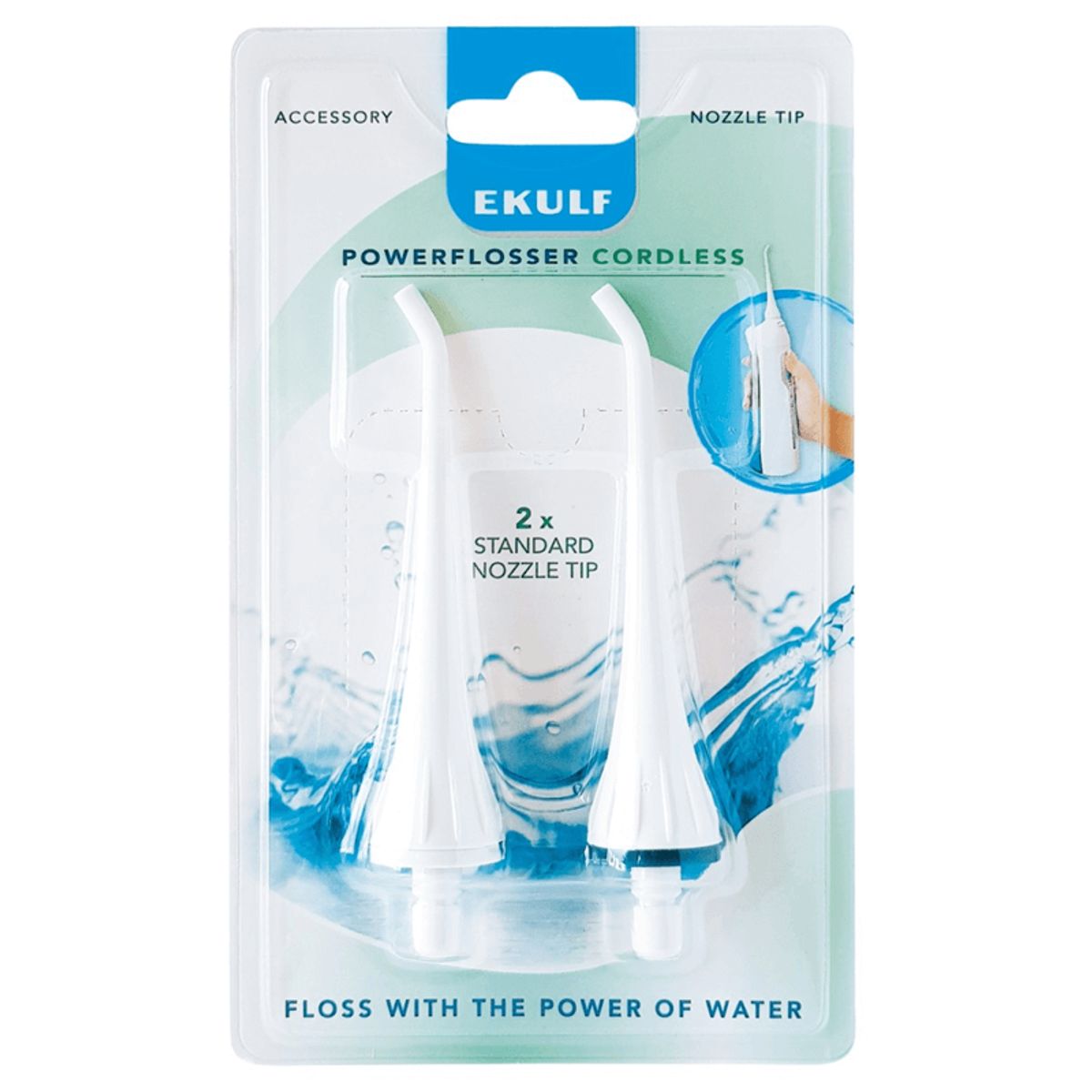 EKULF PowerFlosser Cordless - Ekstra dyser 2-pak