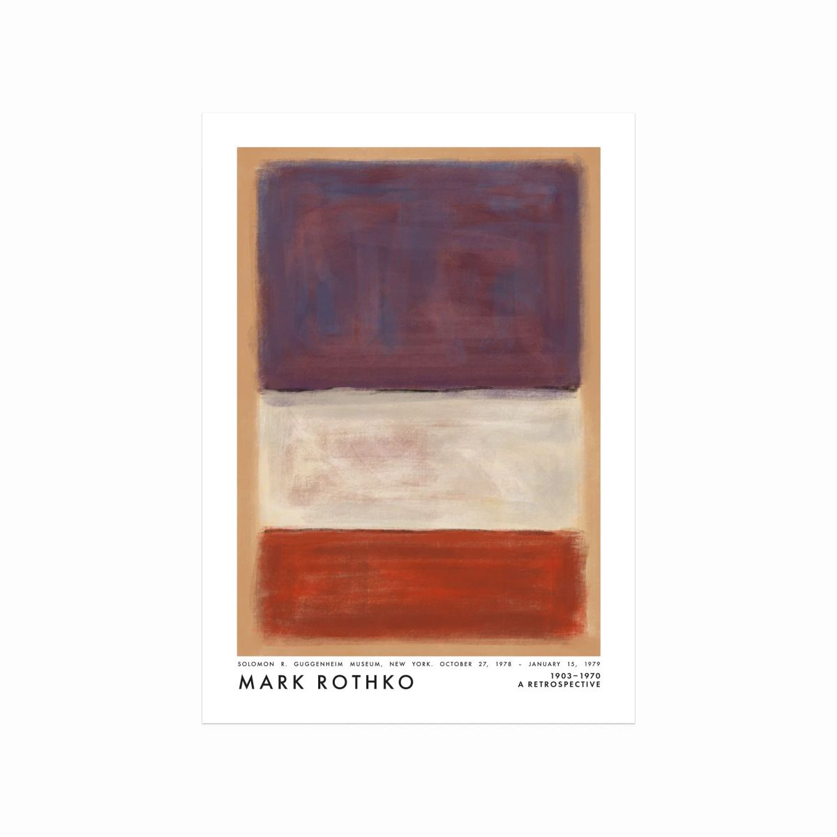 Mark Rothko plakat (Violet, white, red)