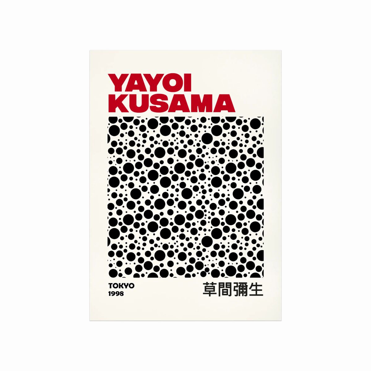 Yayoi Kusama plakat Black Dots