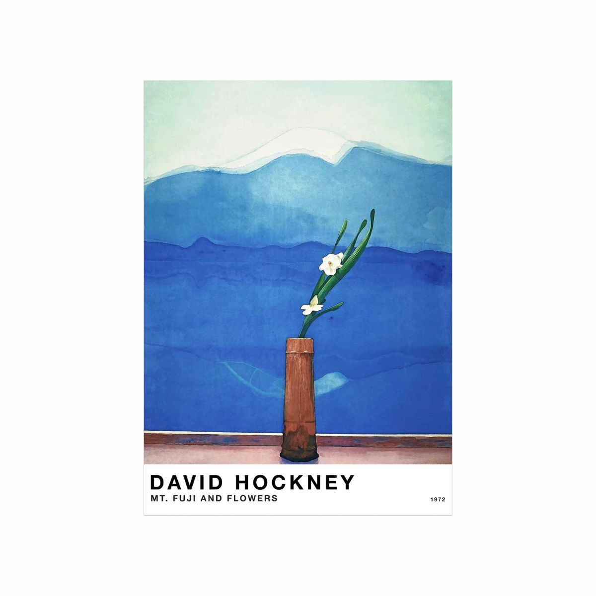 David Hockney plakat Mount Fuji and Flowers