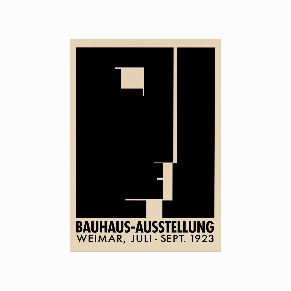 Bauhaus Exhibition Poster Geometric Face