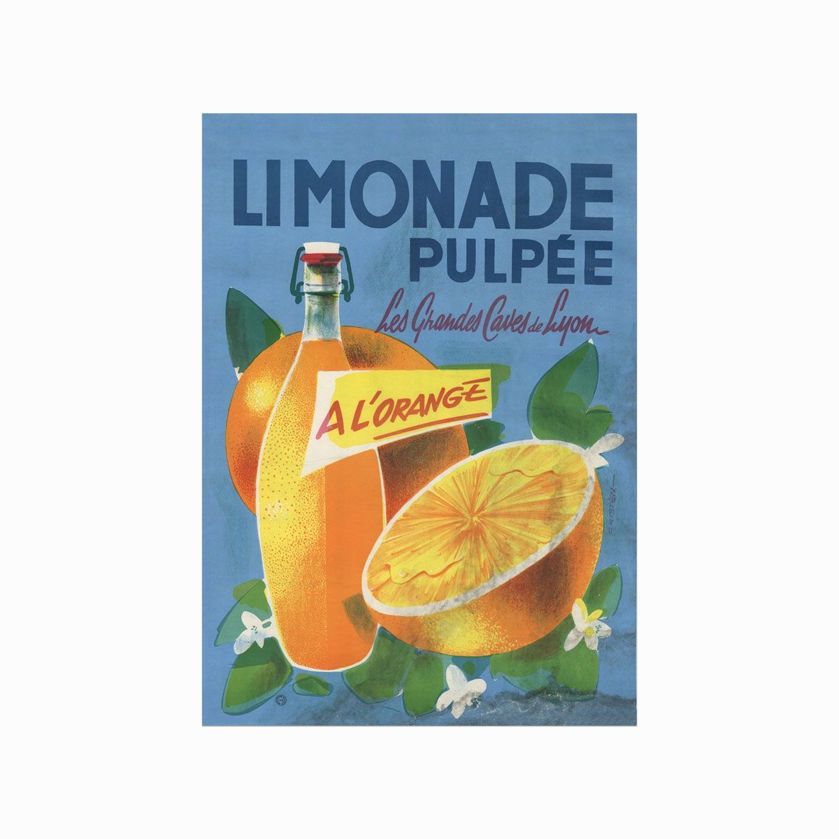 Vintage plakat Limonade Pulpée