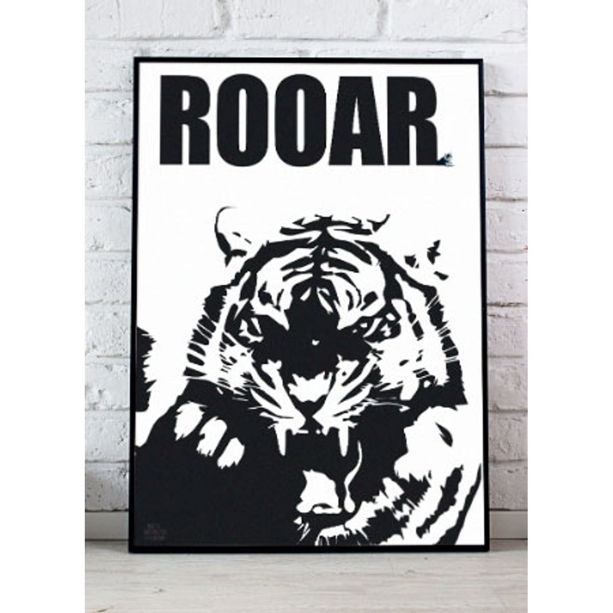 Plakat med tiger - 70 x 100 cm - Kr. 349,-