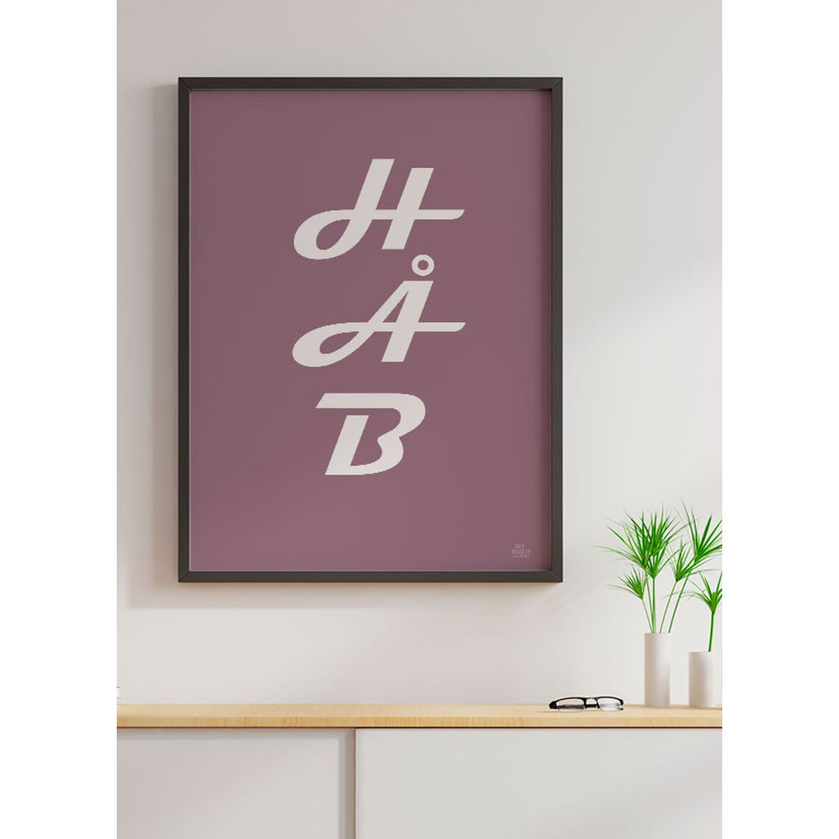 Håb-plakat - rosa - 30 x 40 cm - Kr. 219,-