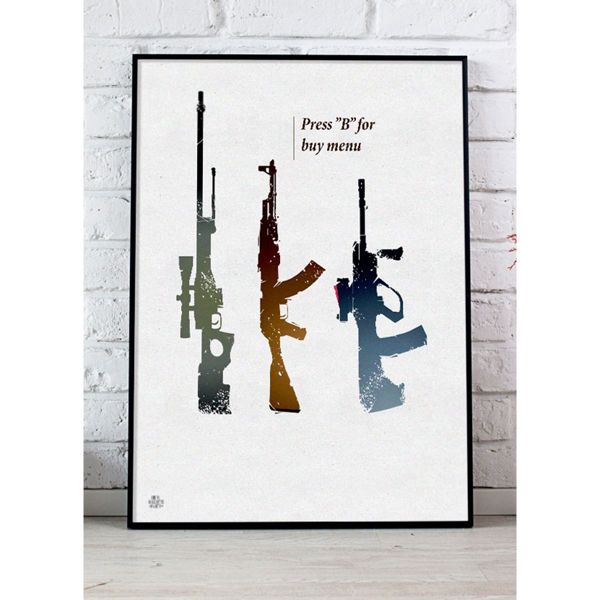 CSGO gamer plakat - Press B - Download PDF og print selv i mange formater - kr. 299