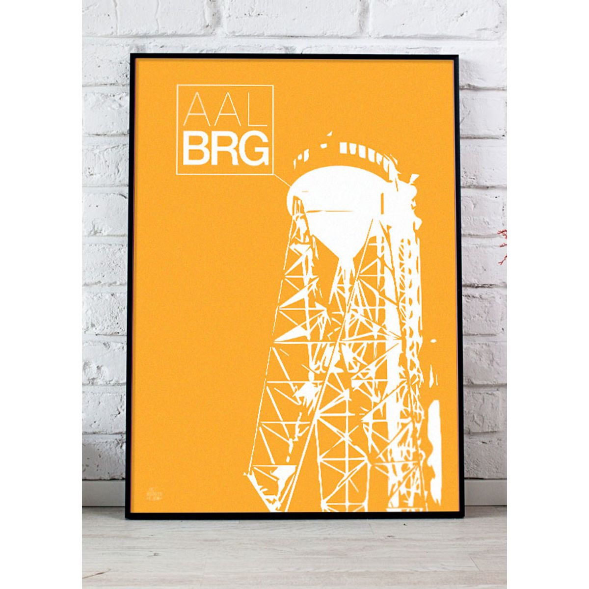 Aalborg-plakat med Aalborg tårnet (stor) - 50 x 70 cm - Kr. 279,-