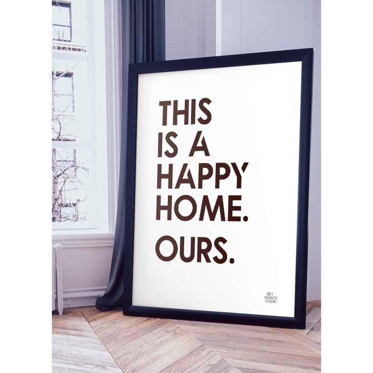 Happy home-plakat - 30 x 40 cm - Kr. 219,-