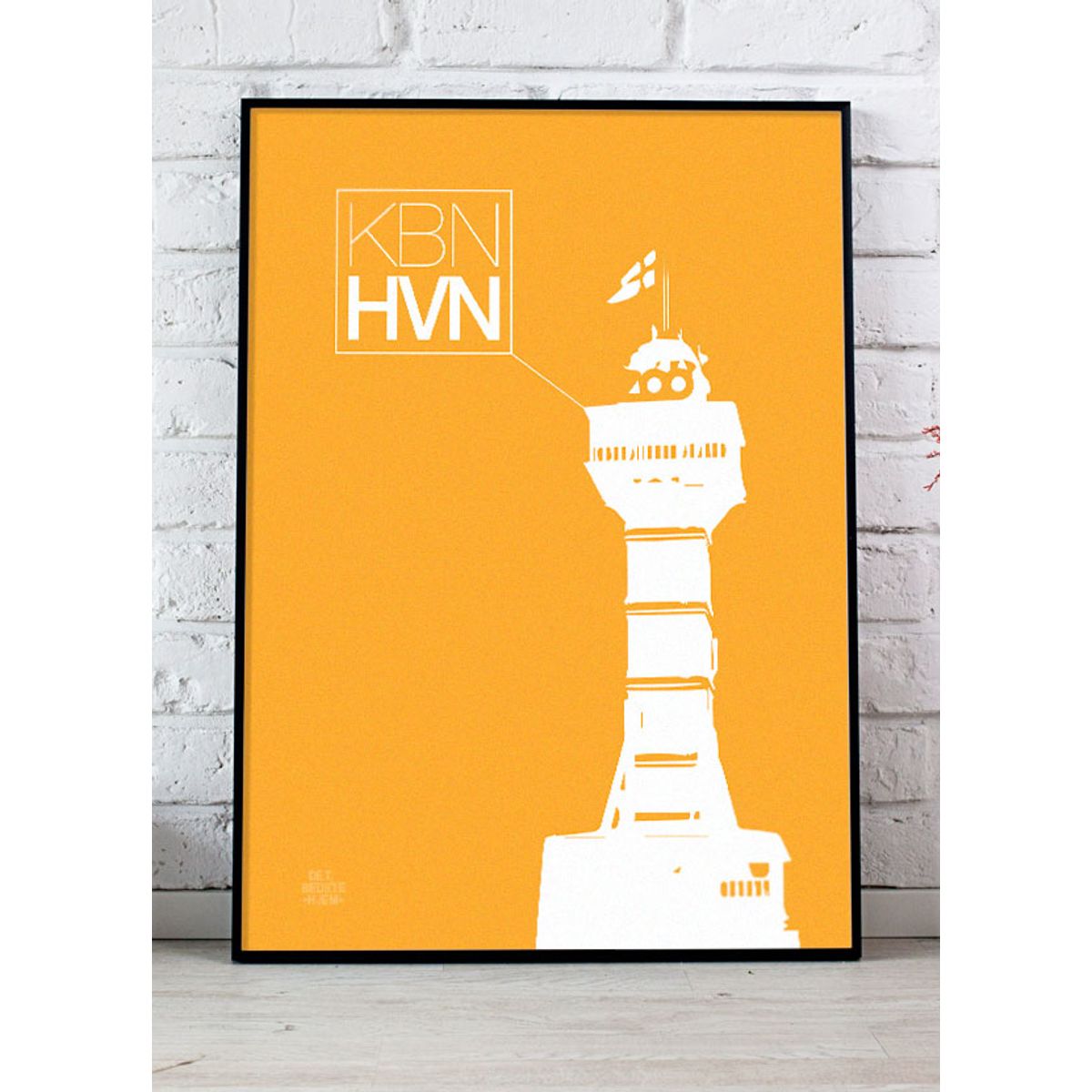 København-plakat med zoo-tårnet - 30 x 40 cm - Kr. 219,-