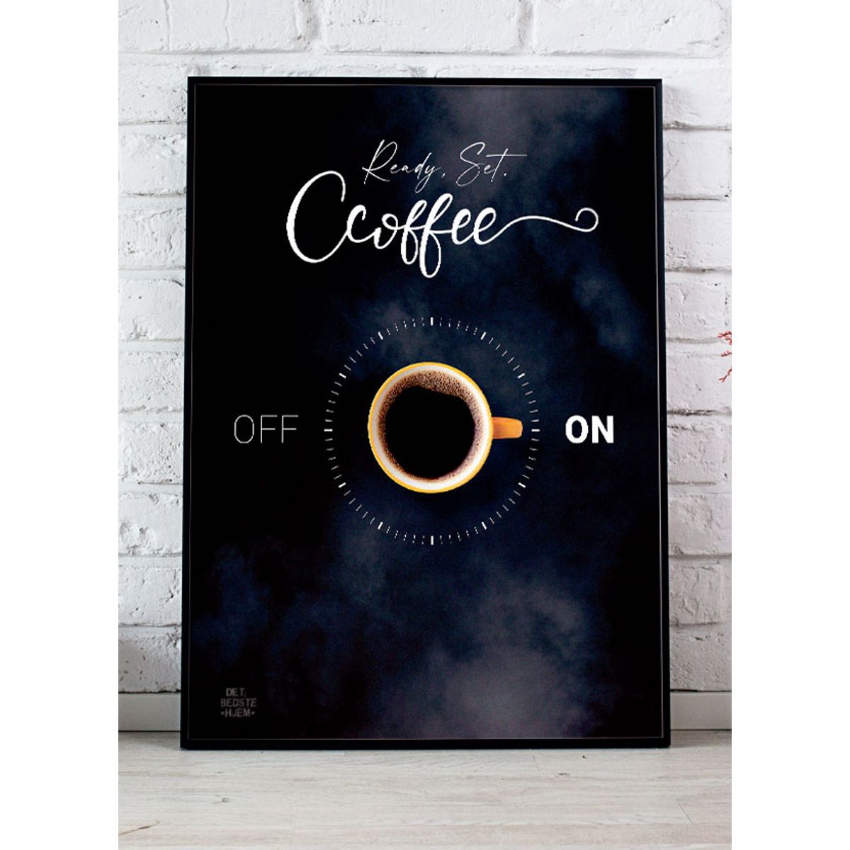 Ready. Set. Coffee-plakat - 50 x 70 cm - Kr. 279,-