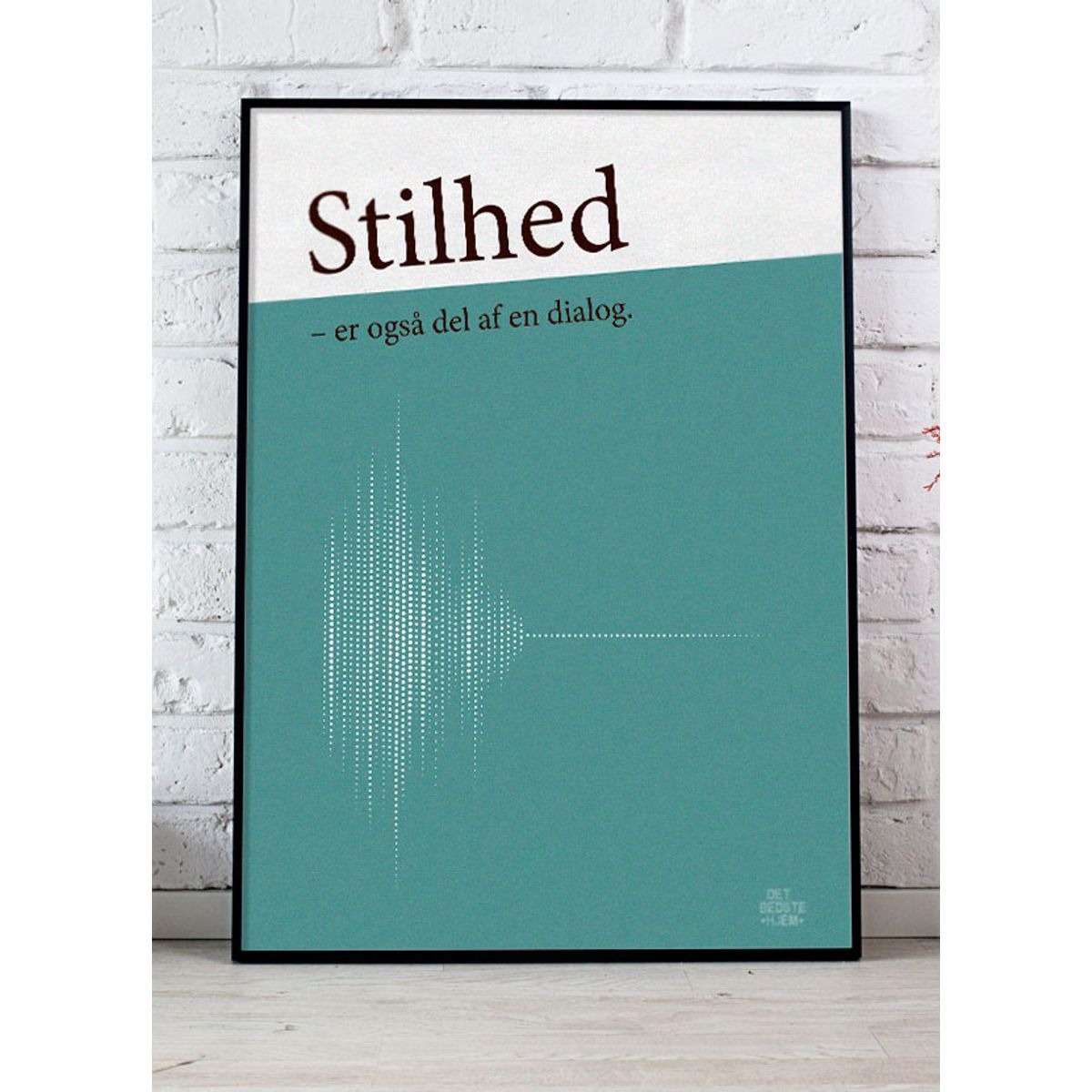 Stilhed - er også del af en dialog-plakat (grøn) - 30 x 40 cm - Kr. 219,-