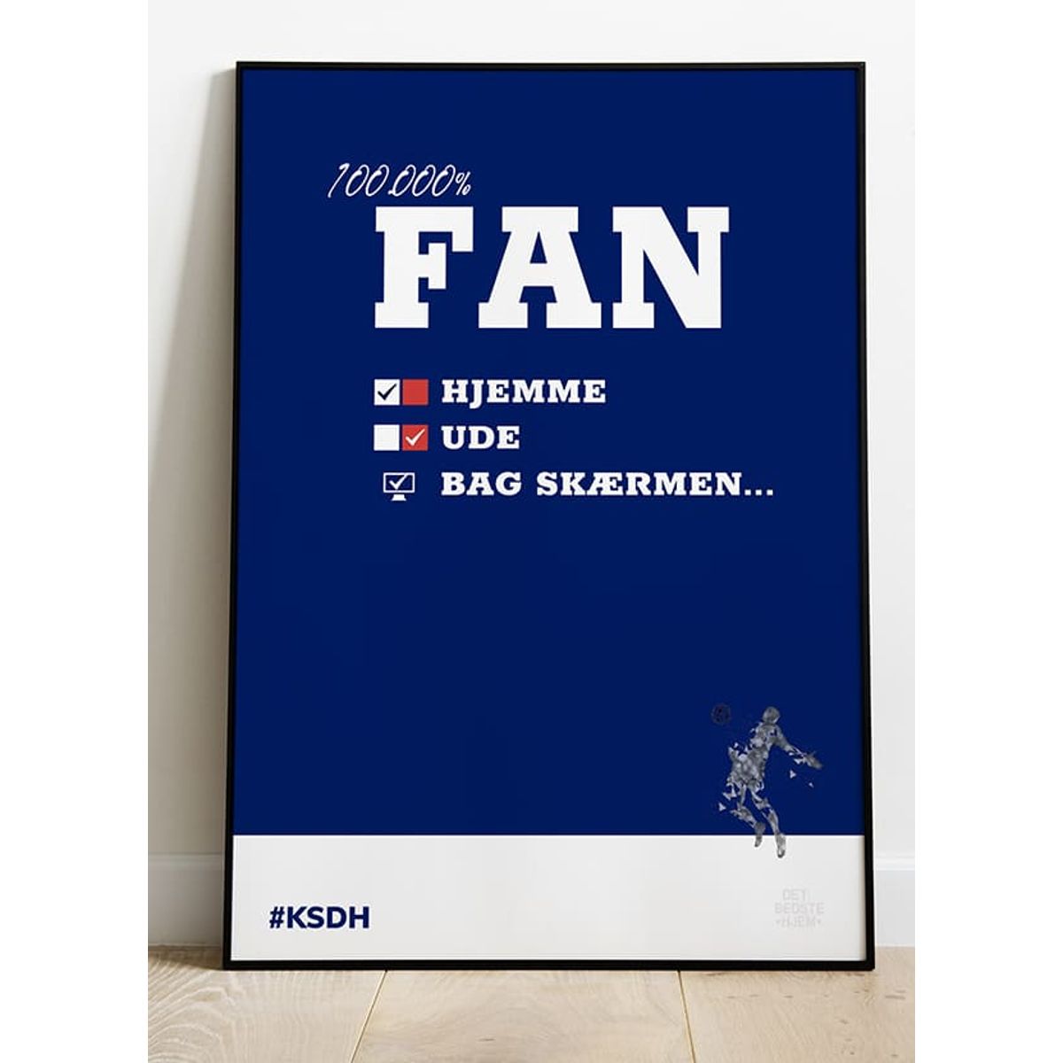 Kom så de hviiie-fan-plakat - 30 x 40 cm - Kr. 219,-