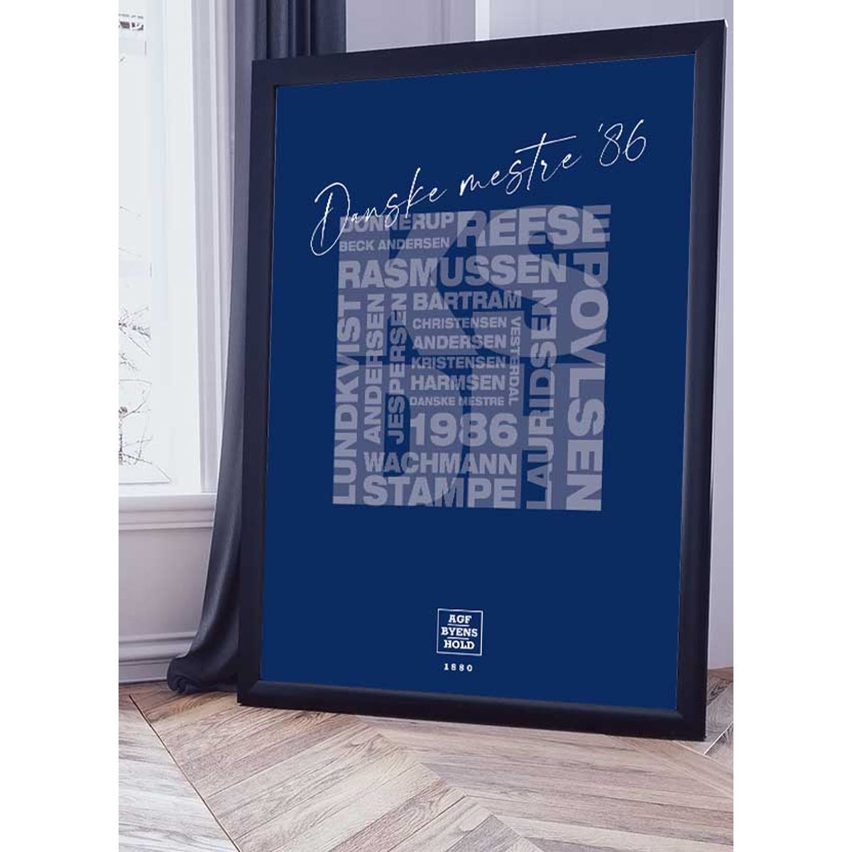 AGF - Danske Mestre 1986 - 70 x 100 cm - Kr. 349,-