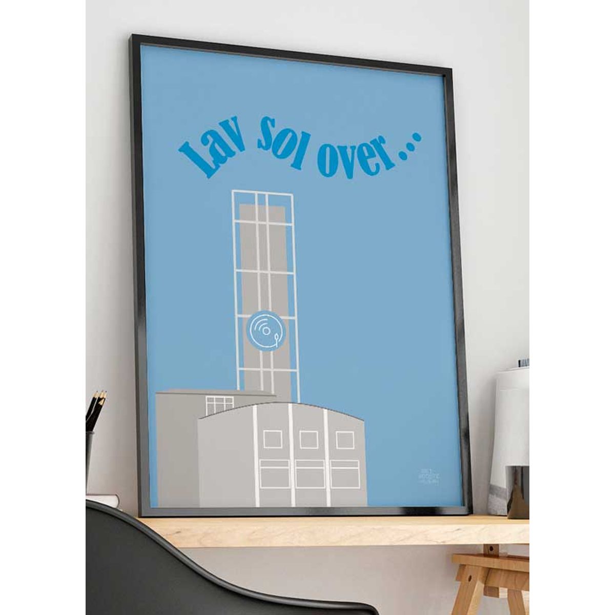 Lav sol over - Aarhus-plakat - 50 x 70 cm - Kr. 279,-