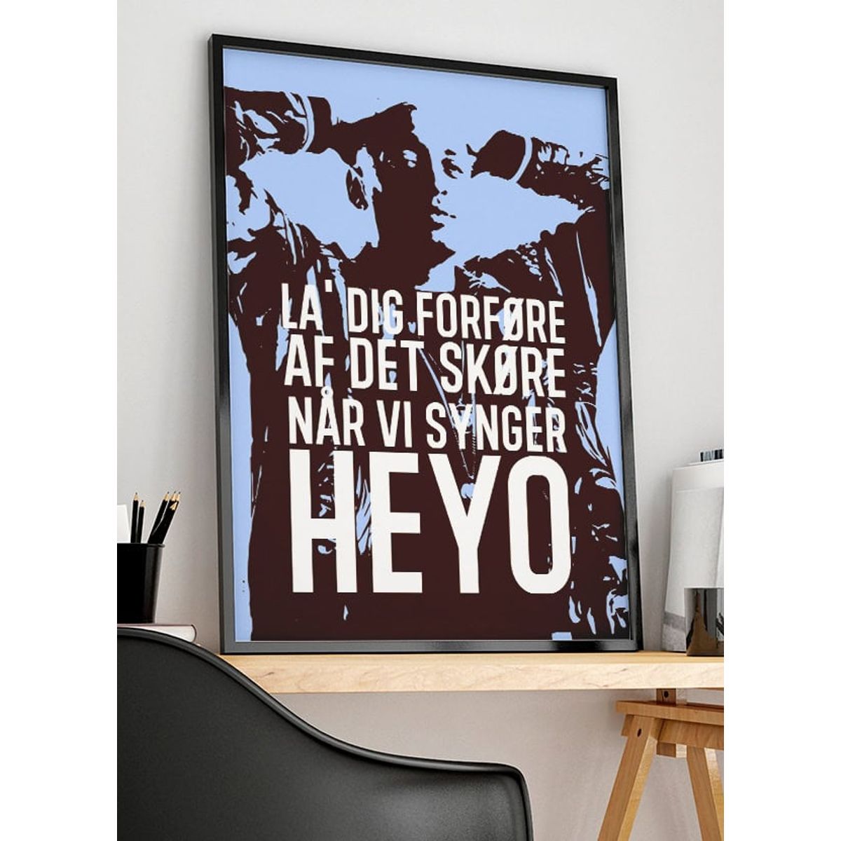 Wafande plakat - Heyo blå - 21 x 29,7 (A4) Kr. 199,-