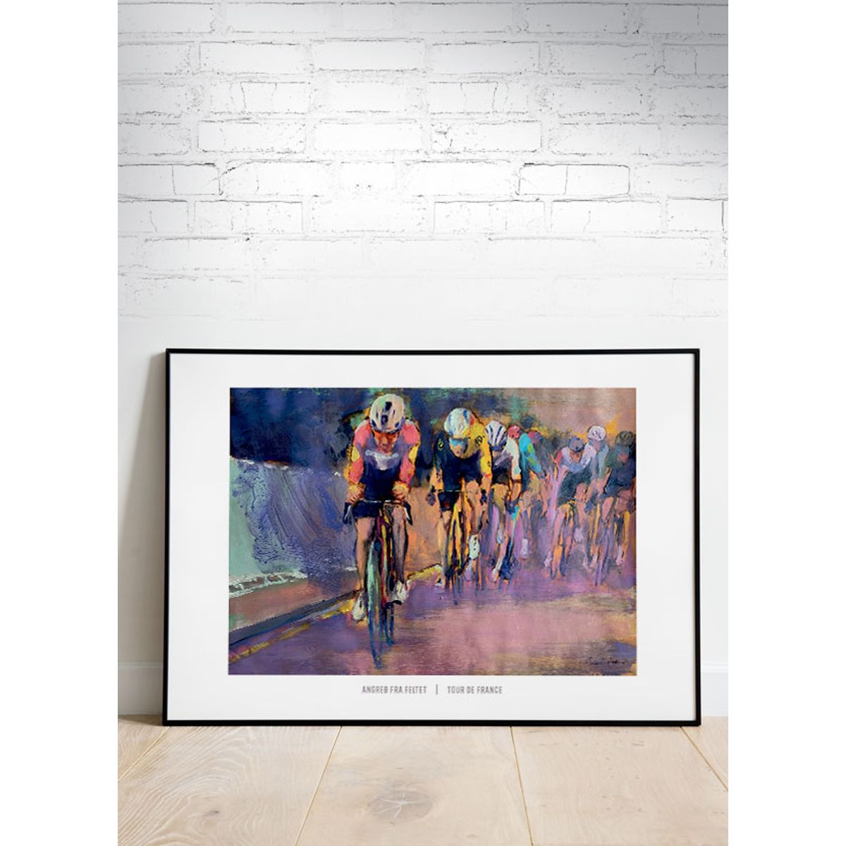 Tour de France-plakat - Angreb fra feltet - 29,7 x 21 cm (A4) Kr. 199,-