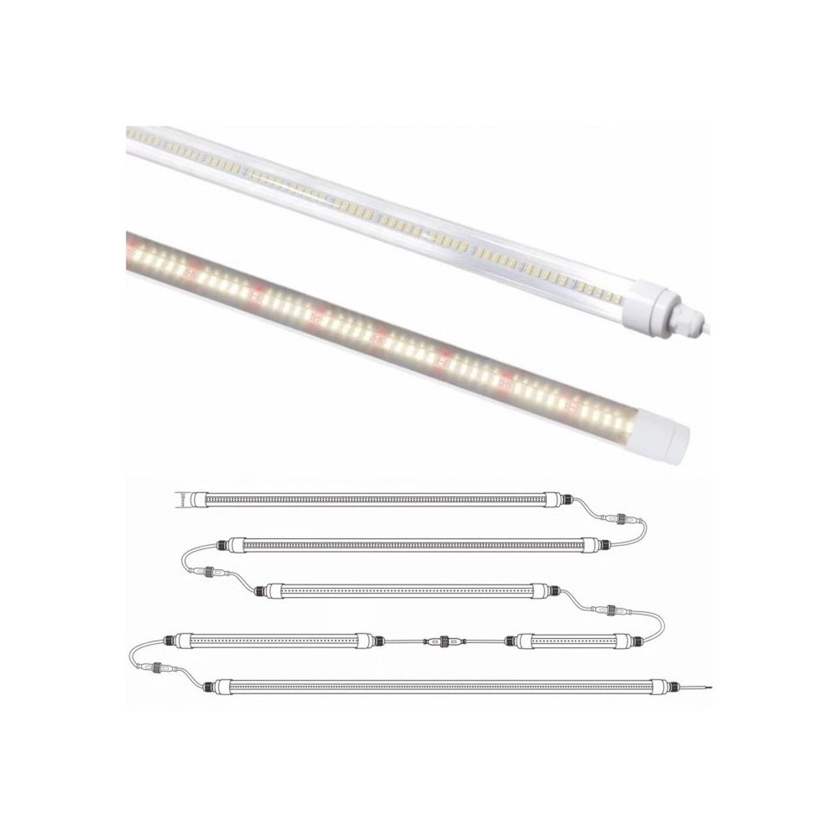 Pro-Grow 2 LED Vækstarmatur 4W, IP65 (Fuldt Spektrum) - 30 cm.