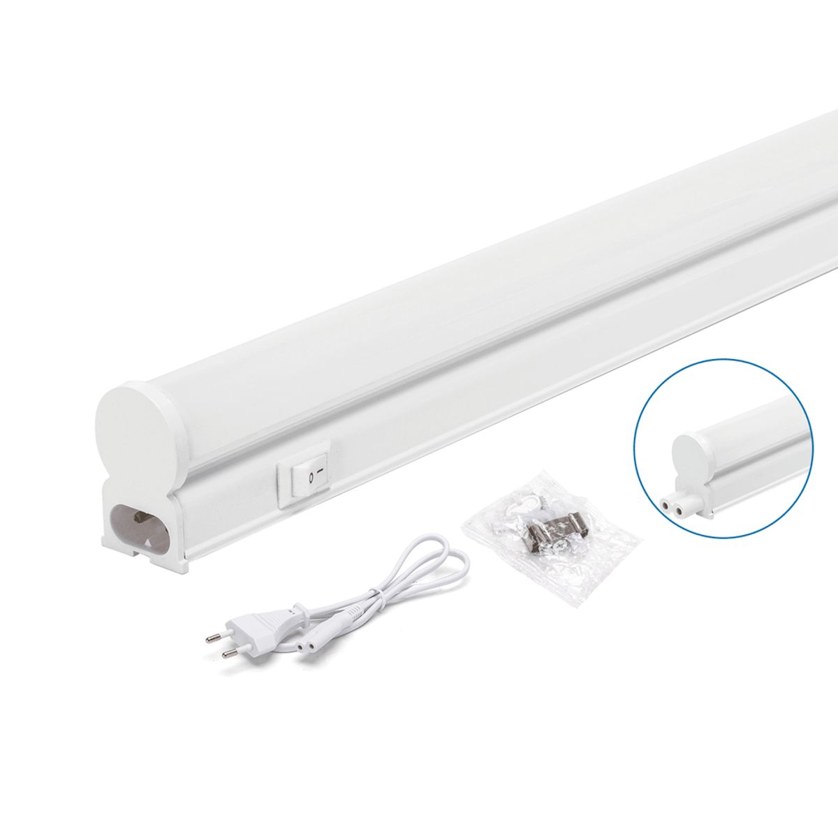 Aigostar Slim T5 LED underskabsarmatur 18W i 4000K, 230V - 1200 mm