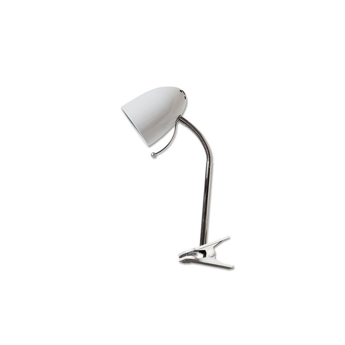 Aigostar klemme lampe med flex-arm til E27, 230V (H 350 mm) i hvid