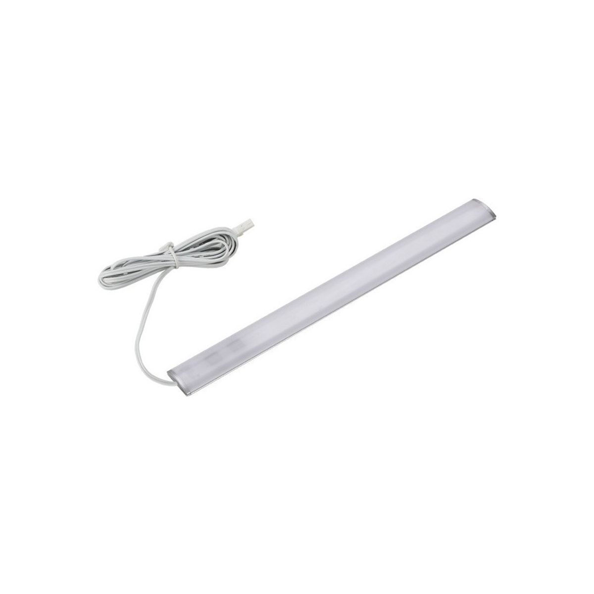 50 cm LED skabsbelysning - 6mm høj, 12V DC, 4W, med endeprop - Kulør : Varm