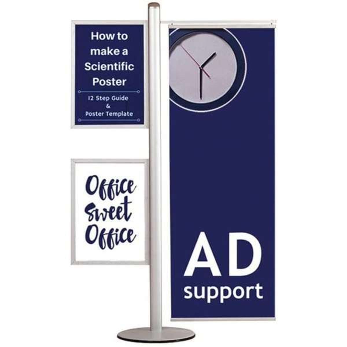 MULTISTAND 16 Dobbeltsidet med 2 stk A2 Slide-in +50cm banner